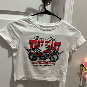 graphic crop top / baby tee